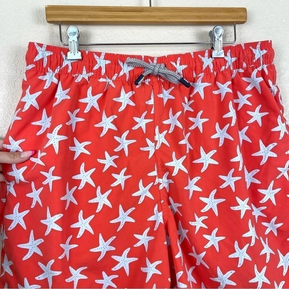 Tom & Teddy Rose & Blue Starfish Print Swim Trunks Size‎ XL Men